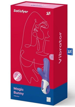 Фиолетовый вибратор Satisfyer Magic Bunny с клиторальным отростком - 17,6 см. (Цвет: фиолетовый)
