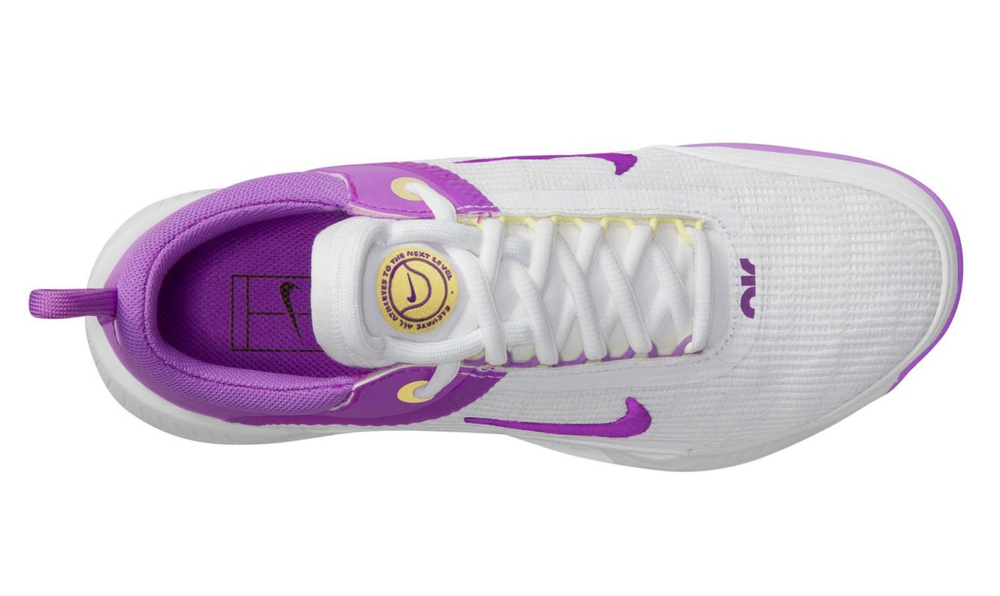 Женские Кроссовки теннисные Nike Zoom Court NXT HC - white/fuchsia dream/citron tint