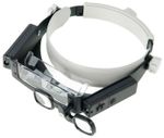 Лупа Kromatech налобная 1,5/3/6/8/17x, с подсветкой (2 LED) MG81007-P