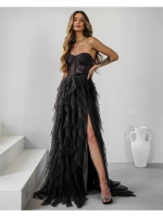 черное макси платье + plus size