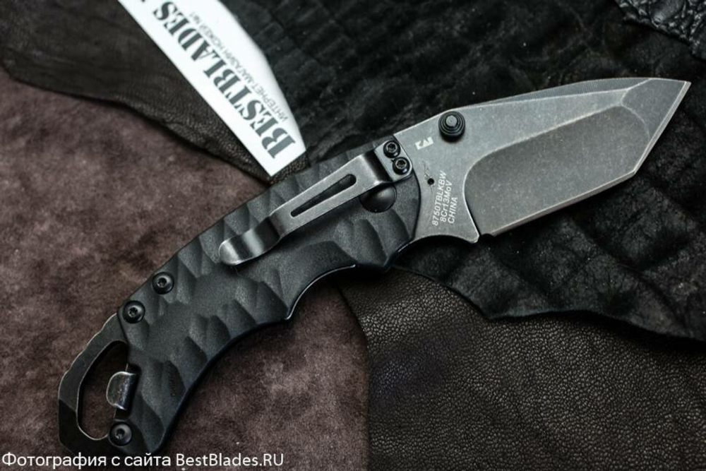 K8750TBLKBW Shuffle II - нож склад., рук-ть текстолит, танто клинок 8Cr13MOV