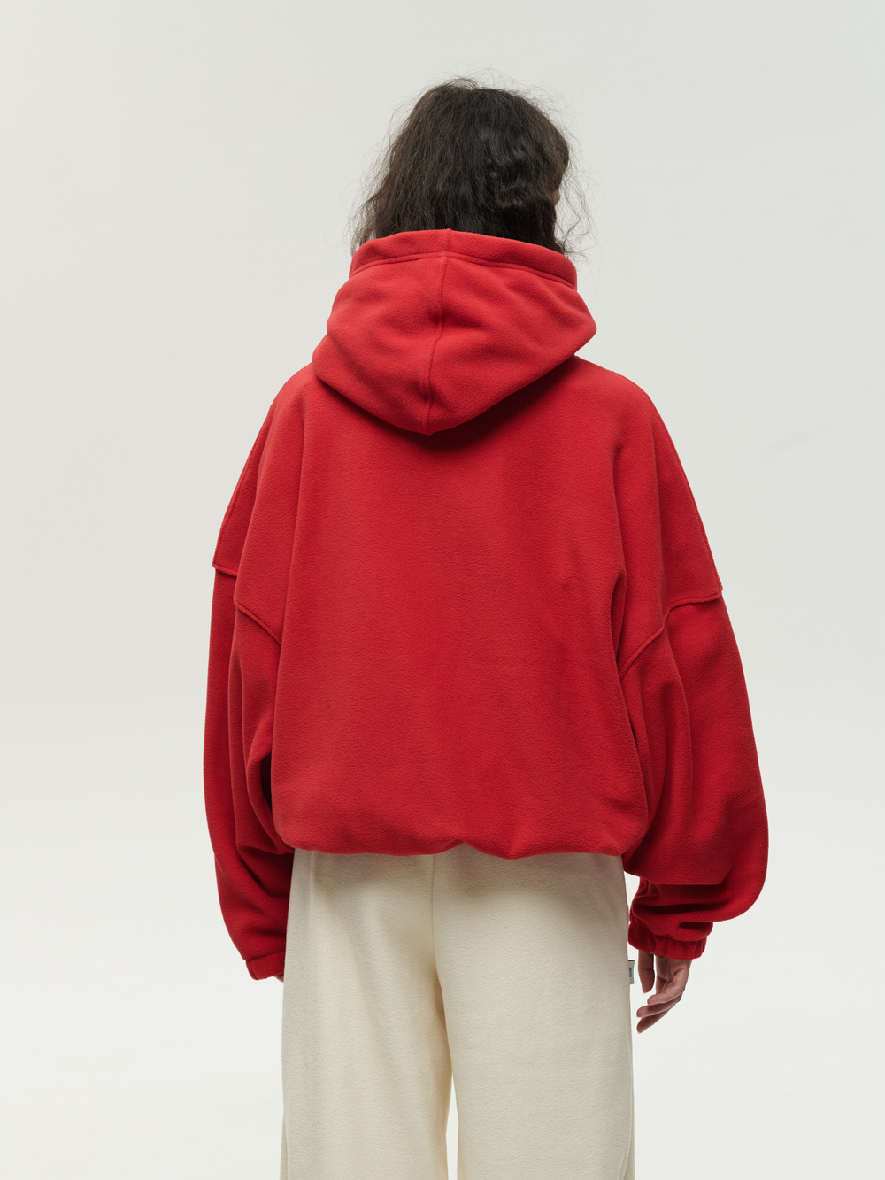 Drawstring Hoodie Red High