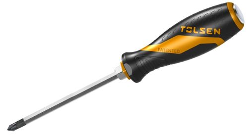 TOLSEN (TT20125) Отвертка крестовая "GRIPro", Phillips №2, 150 мм, силовая