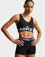 Nike Pro Indy Plunge Женский спортивный бюстгальтер со средней поддержкой и вставками - NIKE