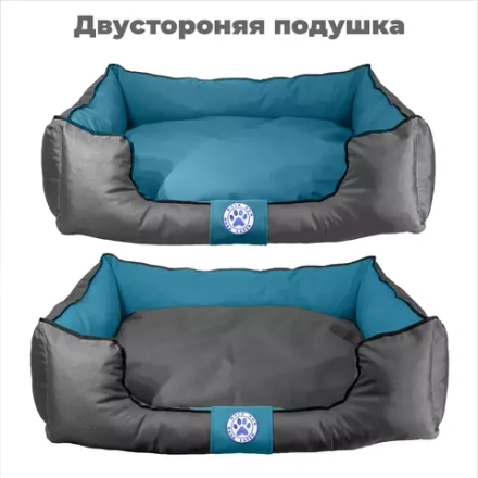 Лежанка для большой собаки разборная размер XL бирюзовая Царь-лежанка Lapalandia