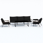 Лаунж зона Ideal Patio ФЕСТА черная с трехместным диваном