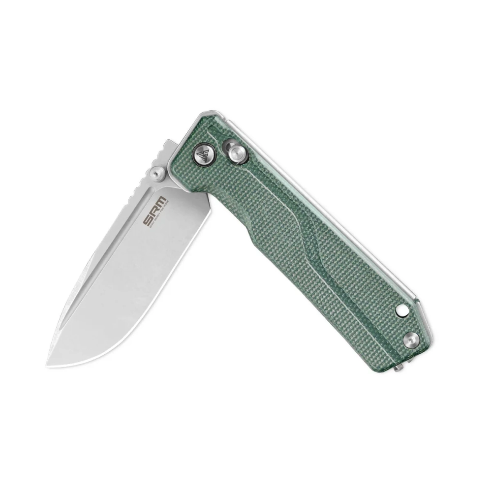 Нож складной SRM 7228B-MG Rubik Large Stonewash (14C28N, Green Micarta)