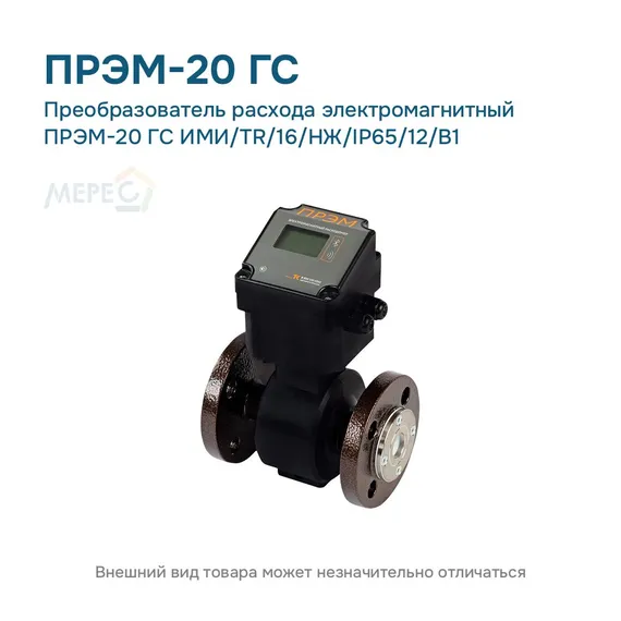 Преобразователь расхода электромагнитный ПРЭМ-20 ГС ИМИ/TR/16/НЖ/IP65/12/B1