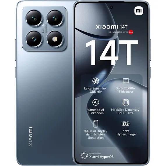 Смартфон Xiaomi 14T Pro 12 ГБ | 256 ГБ («Титановый Синий» | Titan Blue) (версия Global)