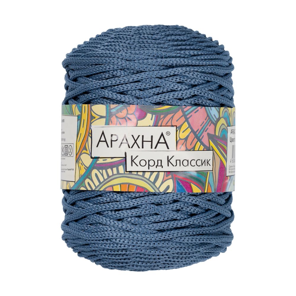 Пряжа Arachna Cord Classic / уп.3 мот. по 200г, 100м, 18 серо-голубой Пряжа Arachna Cord Classic / уп.3 мот. по 200г, 100м, 18 серо-голубой