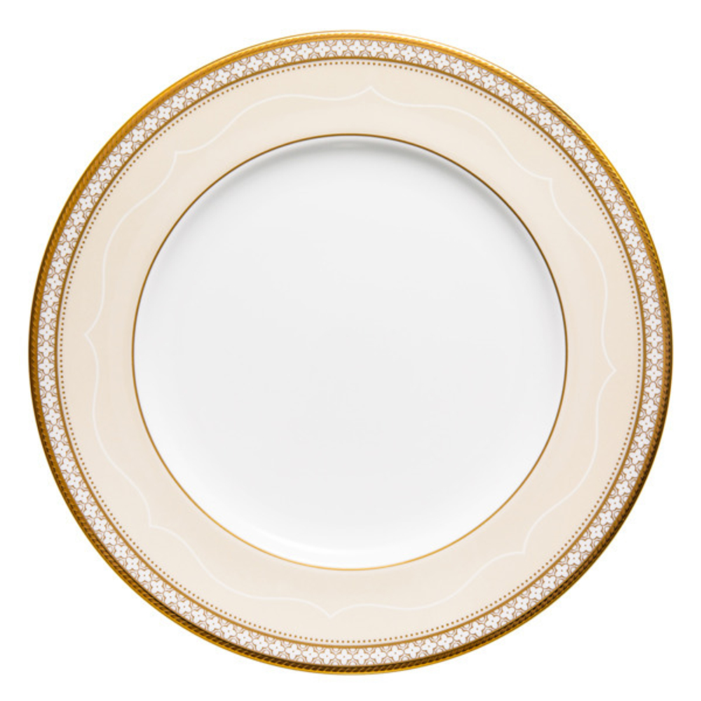 Тарелка закусочная 22см Noritake Трефолио с золотым кантом