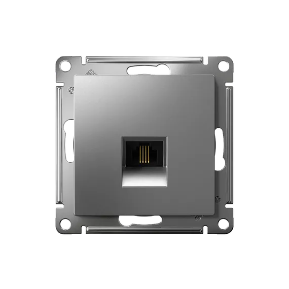Розетка телефонная RJ11 Systeme Electric AtlasDesign Сталь ATN000981