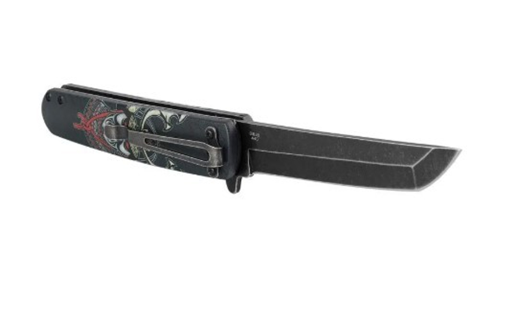 Нож складной туристический Ganzo G626-BS черный самурай