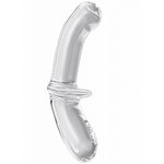 Стеклянный фаллоимитатор Satisfyer Double Crystal (20×5,5 см) прозрачный
