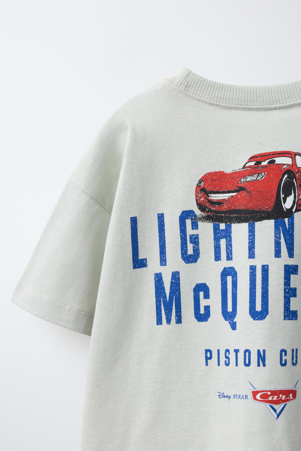 ZARA ФУТБОЛКА С ПРИНТОМ CARS LIGHTNING MCQUEEN © DISNEY/PIXAR, СЕРО-СИНИЙ