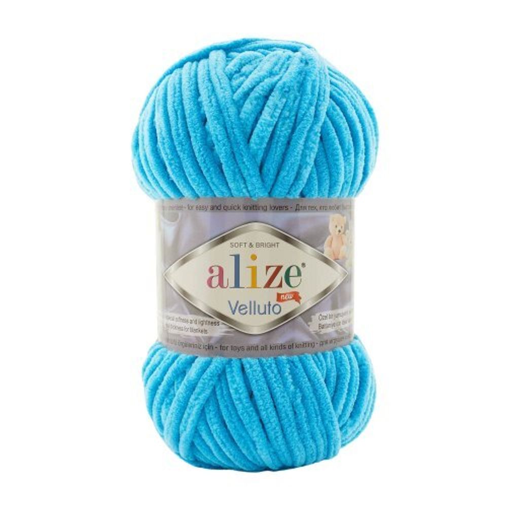ALIZE "VELLUTO", 16 ярко-голубой