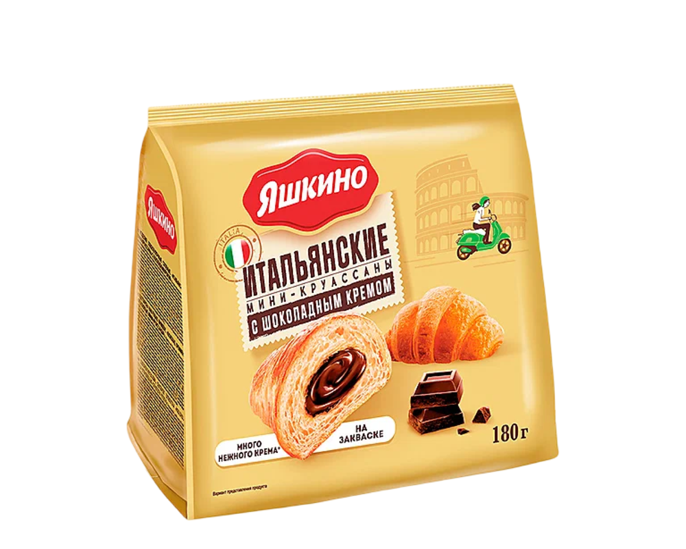 Круассаны "Яшкино" с шок. кремом 180г