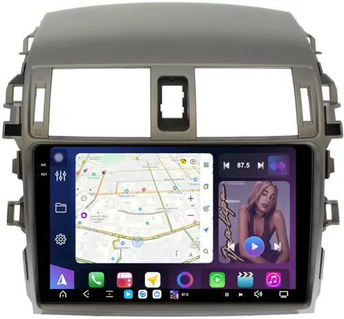 Магнитола для Toyota Corolla 150 2006-2013 (рамка тип 2) - FarCar S500-TS20 монитор 9.5" 2K QLED на Android 14, Быстрейшая, CarPlay, 4G SIM-слот
