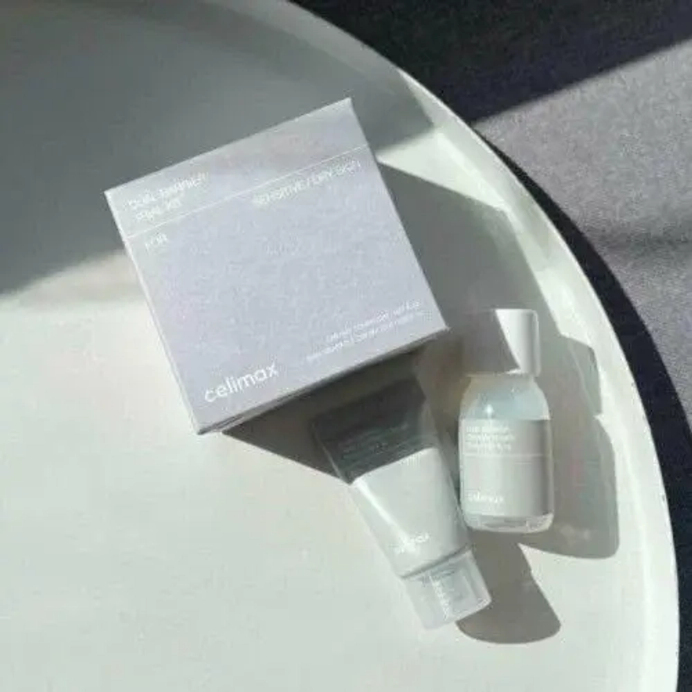 Travel-набор барьерных средств Celimax Dual Barrier Trial Kit: тонер 20 мл + крем 10 мл