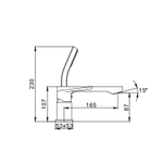 Смеситель для акриловой ванны 35к F1146 FRAP б/отв. (на 3 отверст, хром, латунь)