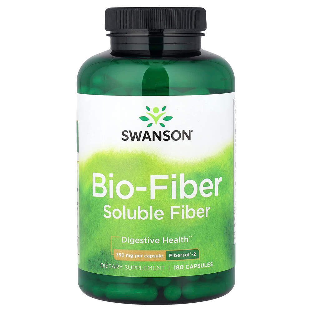 Swanson Vitamins, Био-клетчатка, 750 мг, 180 капсул