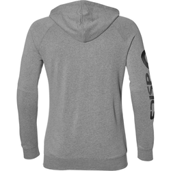 Мужская теннисная кофта Asics Big Asics FZ Hoodie M - mid grey heather/dark grey