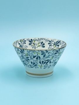 Пиала салатная 12,5х7,5 см. керамика, "Япония" с декором листья