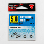 Кольцо заводное Vido Craft Flat Double Ring, Черный никель (10шт/уп)
