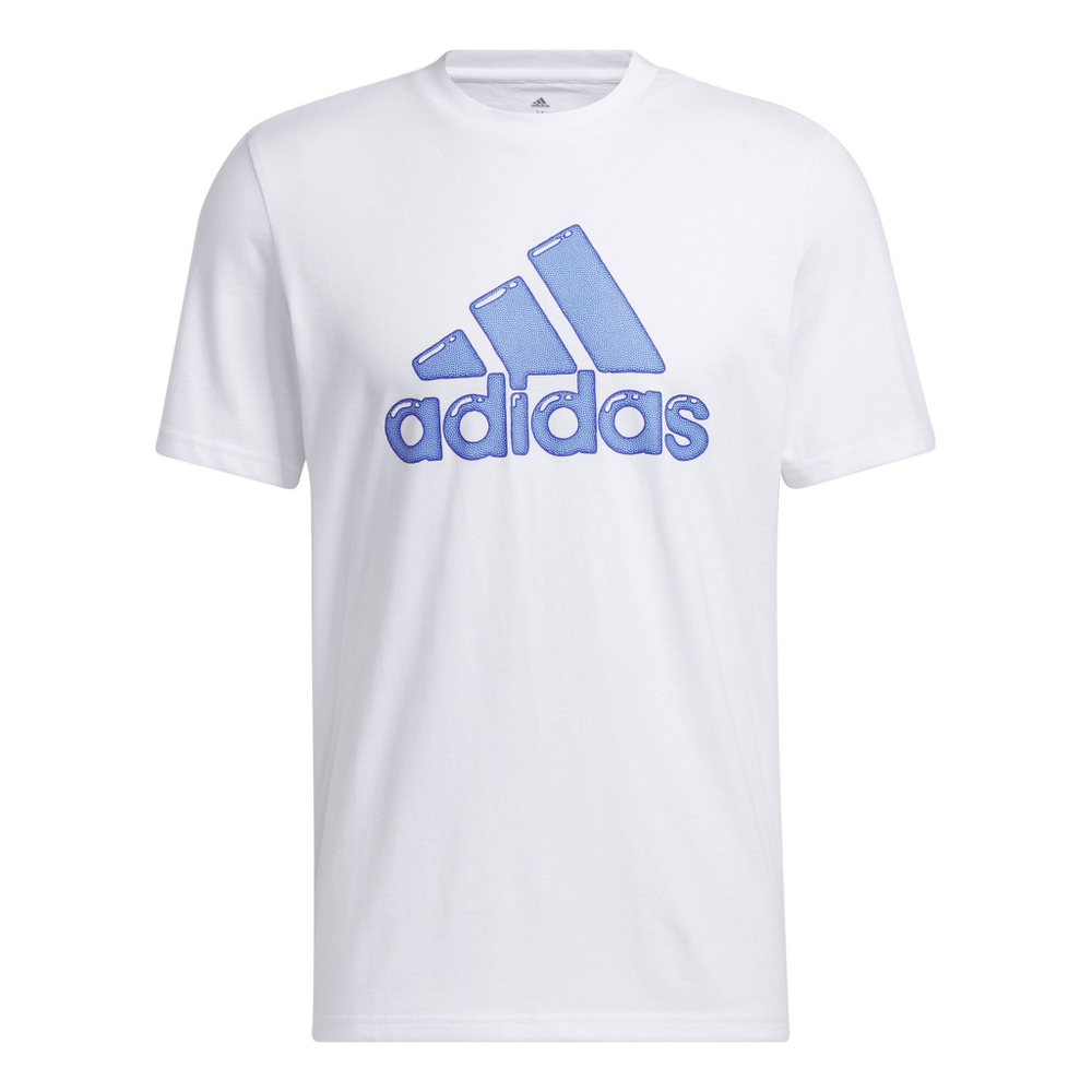 Мужское теннисное поло adidas Logo Pen Fill - Sportswear Graphic T-Shirt Men - White, Blue