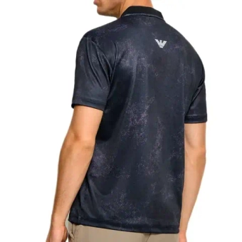 Мужское теннисное поло EA7 Man Jersey - black fancy