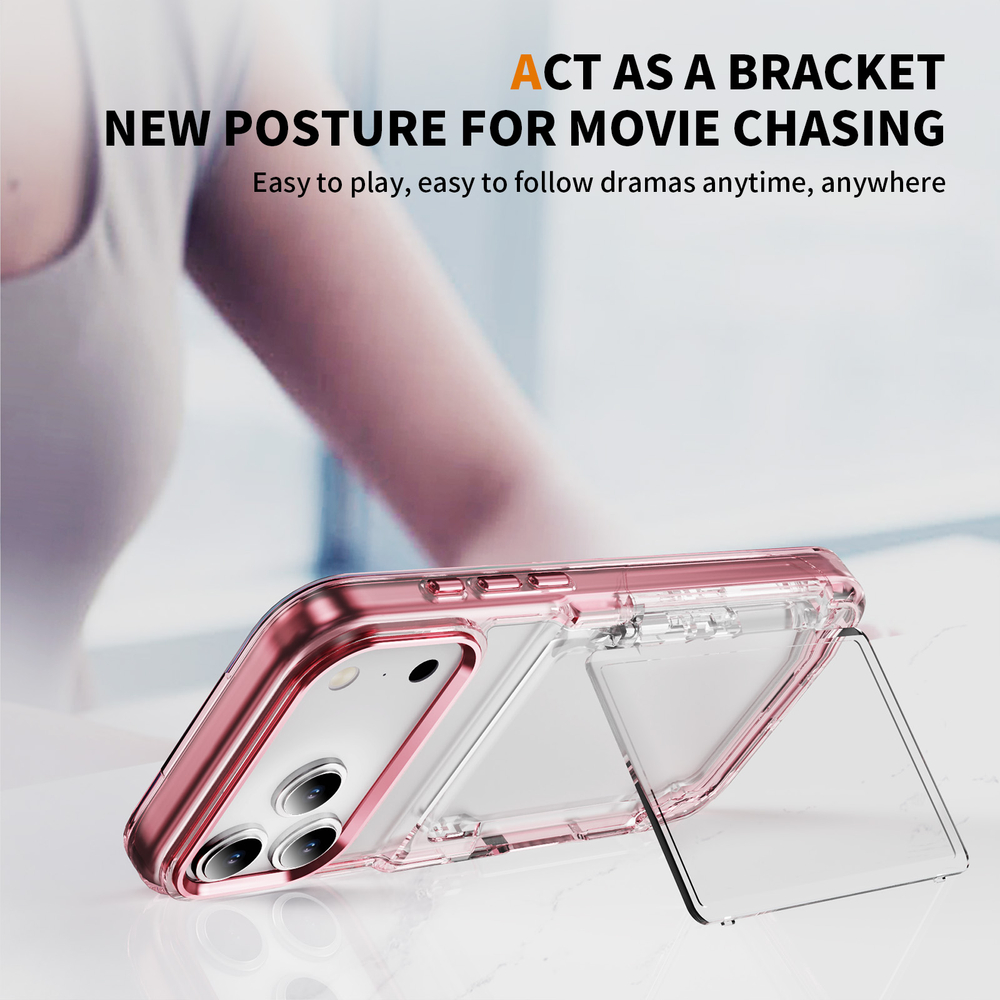 Прозрачный чехол Lumen Case с подставкой 2‑в‑1 и отделением для карт: iPhone 17 Pro