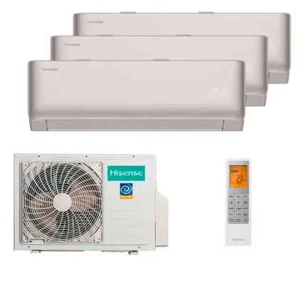 Мульти сплит-система Hisense на 3 комнаты (20+20+35 кв.м.) VIBE PRO CHAMPAGNE