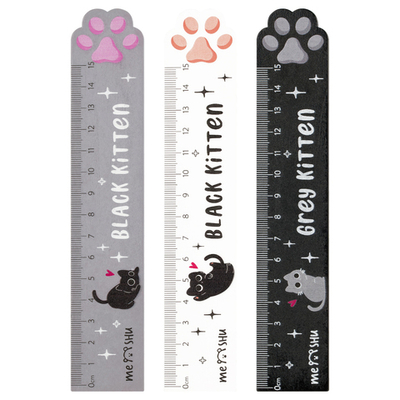 Линейка 15см "Paw", деревянная