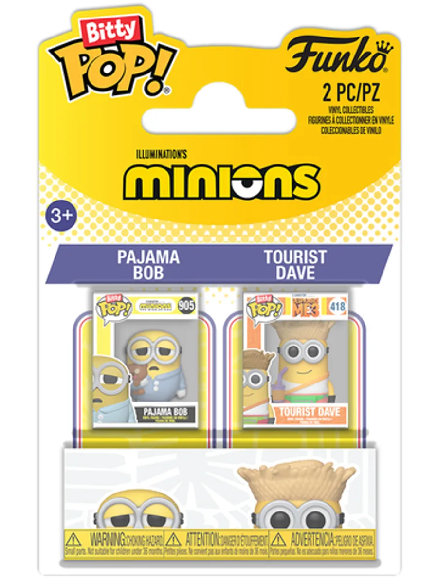 Funko Bitty POP! Minions: Pajama Bob and Tourist Dave (2 pack)