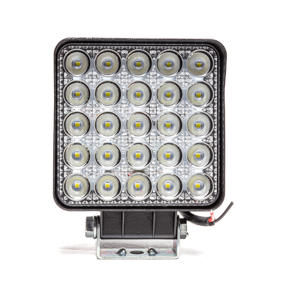AE75S-25LED-42PC Фара светодиодная дополнительная, квадратная 110*42*140, рассеянный свет, 25 диодов, крепление по центру, 75 Вт, 10-30 В