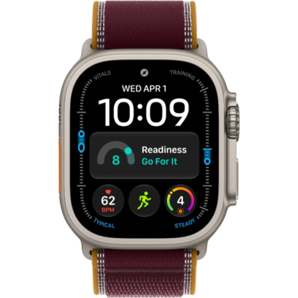 Apple Watch Ultra 4 (2026) 49mm Natural Titanium Case /Burgundy Trail Loop