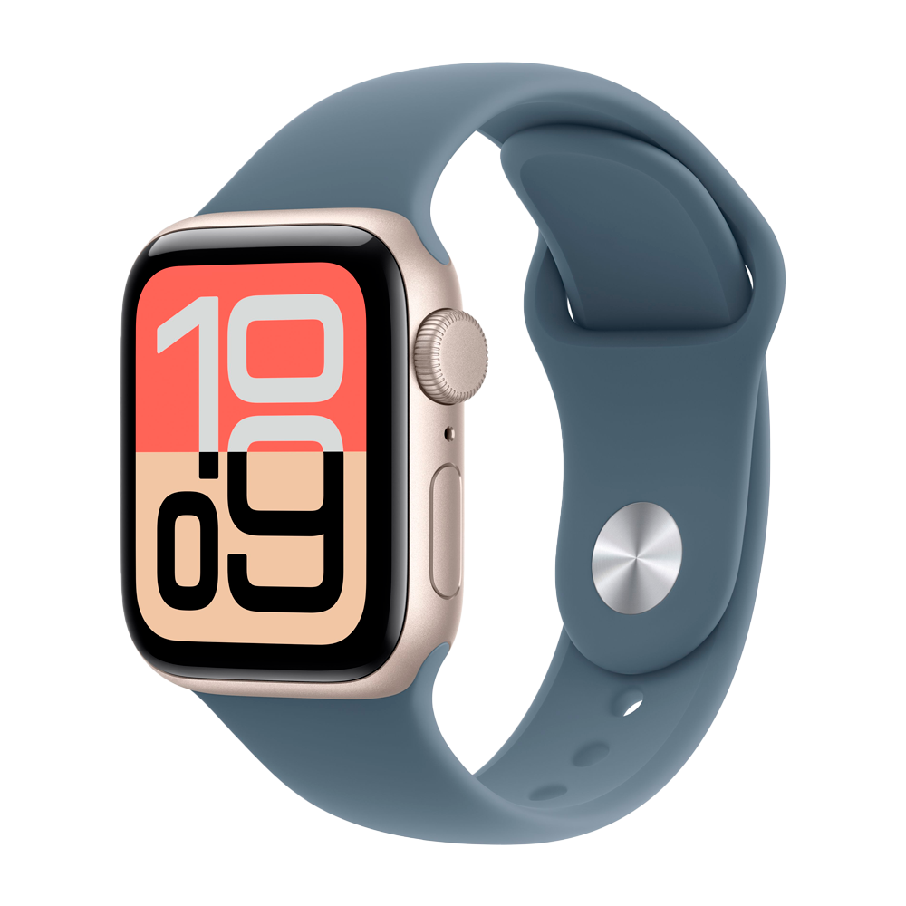 Умные часы Apple Watch SE 3 (2025) GPS, 40mm, Starlight Aluminium Case with Anchor Blue Sport Band, S/M