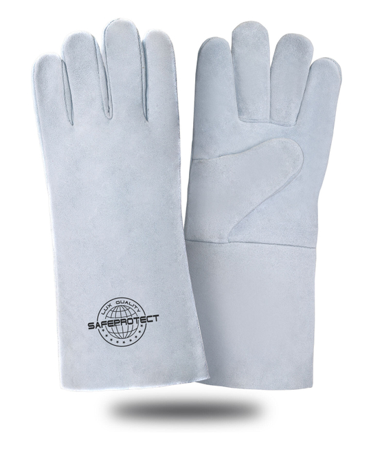 Краги спилковые Safeprotect КАРЕЛИЯ серые (без подкладки) р. 10,5