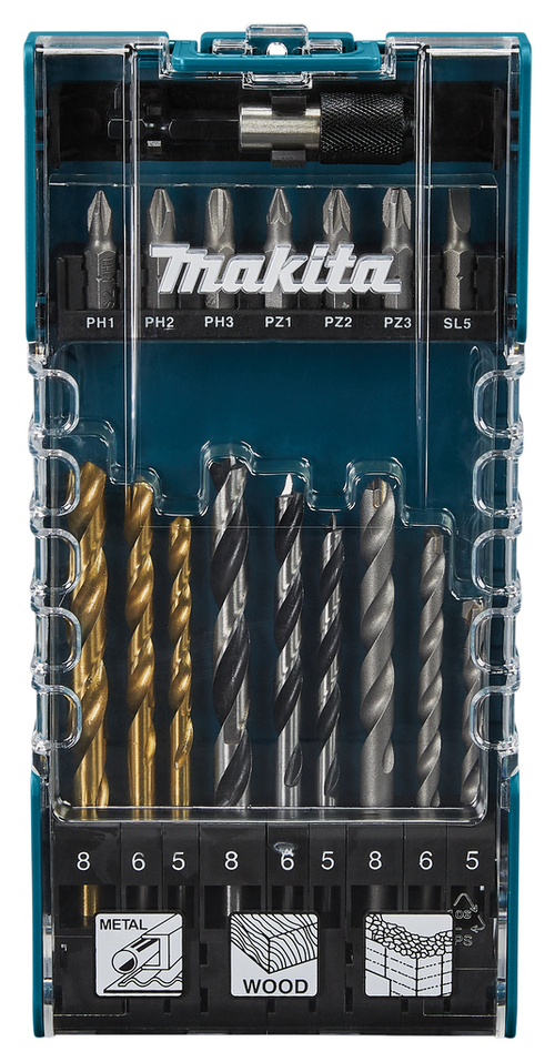 Набор насадок и сверл, 17 шт Makita D-74887