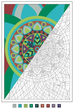 Hachette/ раскраска по номерам/ Coloriages mystères - Mandalas