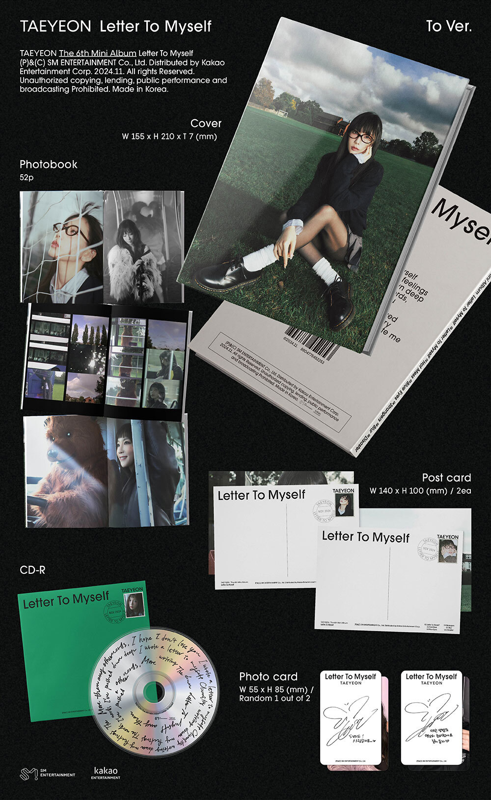 Альбом TAEYEON - 6th Mini Album [Letter To Myself] (To Ver.)