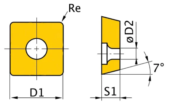Поворотные режущие пластины Optimum ISO SNMG120408