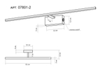 07801-2,20 Подсветка Проекция бронза w61*12 h5,5 Led 12W (3000K) кнопка on/off. ТМ Kink Light