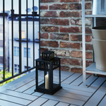 Подсвечник фонарь IKEA BORRBY (БОРБЮ), Черный, Металл, 28 см