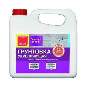 Фото Грунтовка укрепляющая Neomid Contact Proff 3 л Грунтовка укрепляющая Neomid Contact Proff 3 л