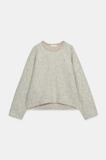 ZARA МЯГКАЯ ТОЛСТОВКА, СЕРЫЙ МЕЛАНЖ