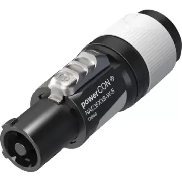 Neutrik NAC3FXXB-W-S кабельный разъем PowerCon, штекер, выходной (серый), для кабеля Ø6-12мм