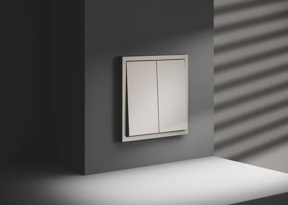 Выключатель двухклавишный Voltum S70 Кашемир VLS020103