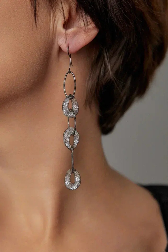 серьги ювелирная сетка