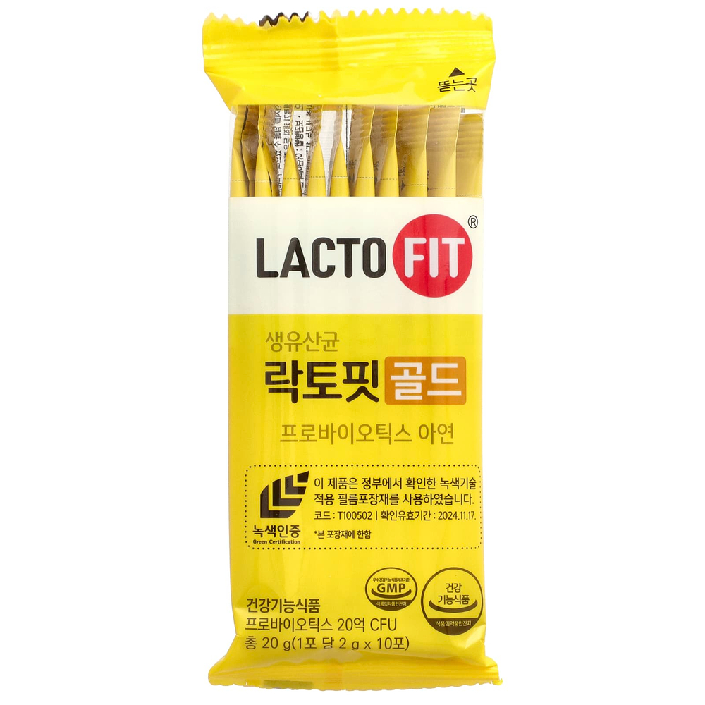 Lactofit, Пробиотик, золото, 50 стиков (2 г) каждый